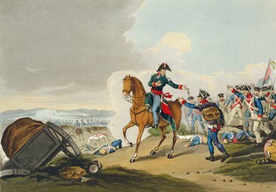 Der Prinz von Oranien in der Schlacht von Waterloo, graviert von Matthew Dubourg aus 